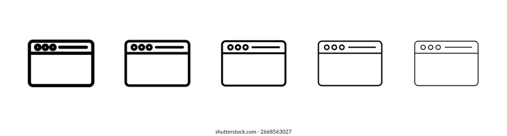 Icono del navegador lleno de concepto de signo plano para el Diseño web.