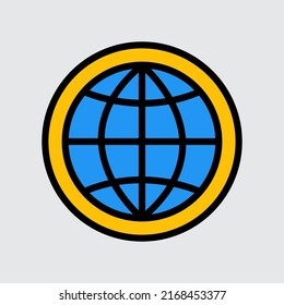 Browser icon in filled line style about user interface, use for website mobile app presentation