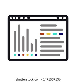 browser icon. flat illustration of browse - vector icon. browser sign symbol