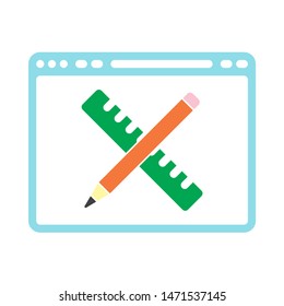 browser icon. flat illustration of browse - vector icon. browser sign symbol