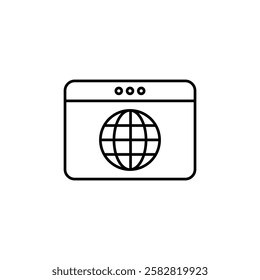 Browser Icon Flat isolated outline sign