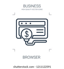 browser icon. high quality line browser icon on white background. from business collection flat trendy vector browser symbol. use for web and mobile