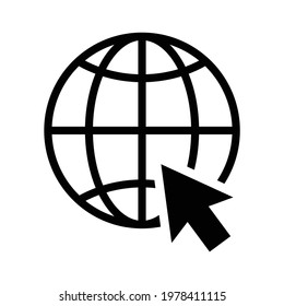 browser icon illustration with outline style