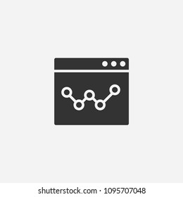 Browser icon illustration,vector chart sign symbol
