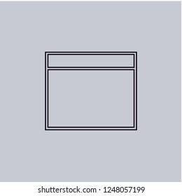 Browser icon isolated on grey background.Premium symbol for website design, mobile application, logo, ui.Vector illustration.