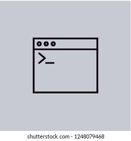Browser icon isolated on grey background.Premium symbol for website design, mobile application, logo, ui.Vector illustration.