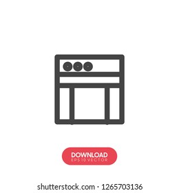 Browser Icon Isolated on White Background - Vector