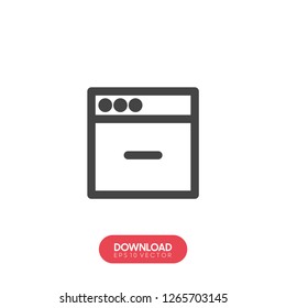 Browser Icon Isolated on White Background - Vector