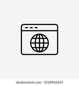 Browser icon isolated on the white background.