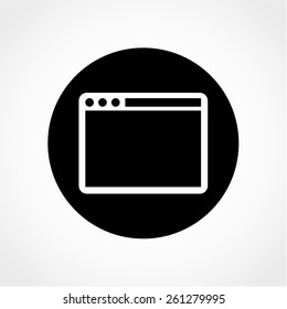 Browser Icon Isolated on White Background