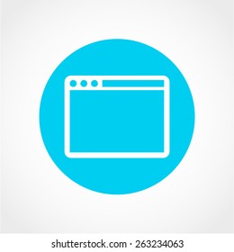 Browser Icon Isolated on White Background