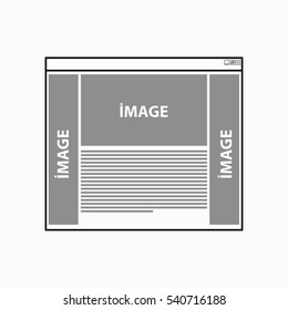 Browser Icon Isolated on White Background