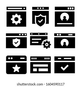 browser icon isolated sign symbol vector illustration - Collection of high quality black style vector icons
