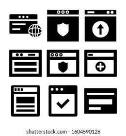 browser icon isolated sign symbol vector illustration - Collection of high quality black style vector icons
