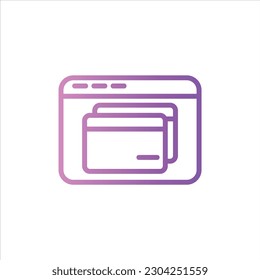 Browsersymbol mit isolierter Vektorgrafik und transparentem Hintergrund