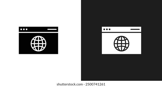 Icono del navegador Vector de arte de línea