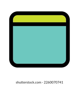 Browser icon line isolated on white background. Black flat thin icon on modern outline style. Linear symbol and editable stroke. Simple and pixel perfect stroke vector illustration.