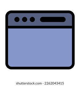 Browser icon line isolated on white background. Black flat thin icon on modern outline style. Linear symbol and editable stroke. Simple and pixel perfect stroke vector illustration