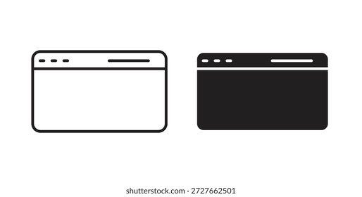 Browser icon with line and silhouette versions.