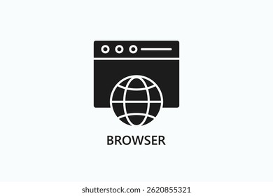 Icono Del Navegador O Ilustración Aislada Del Logo