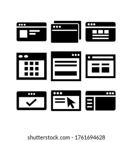 browser  icon or logo isolated sign symbol vector illustration - Collection of high quality black style vector icons
