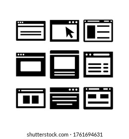 browser  icon or logo isolated sign symbol vector illustration - Collection of high quality black style vector icons
