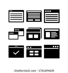 browser  icon or logo isolated sign symbol vector illustration - Collection of high quality black style vector icons
