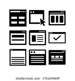 browser  icon or logo isolated sign symbol vector illustration - Collection of high quality black style vector icons

