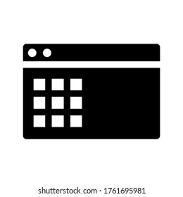 browser  icon or logo isolated sign symbol vector illustration - high quality black style vector icons

