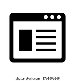 browser  icon or logo isolated sign symbol vector illustration - high quality black style vector icons
