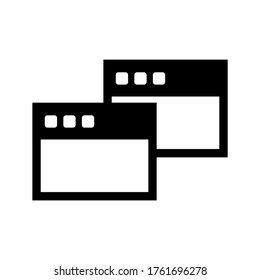 browser  icon or logo isolated sign symbol vector illustration - high quality black style vector icons
