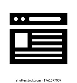 icono de navegador o logotipo símbolo de signo aislado ilustración vectorial - iconos vectoriales de estilo negro de alta calidad

