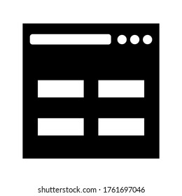icono de navegador o logotipo símbolo de signo aislado ilustración vectorial - iconos vectoriales de estilo negro de alta calidad
