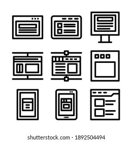browser icon or logo isolated sign symbol vector illustration - Collection of high quality black style vector icons
