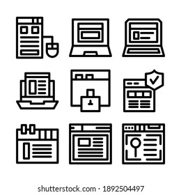 browser icon or logo isolated sign symbol vector illustration - Collection of high quality black style vector icons
