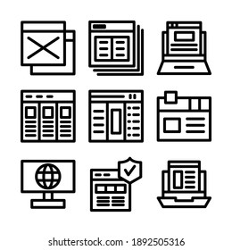 browser icon or logo isolated sign symbol vector illustration - Collection of high quality black style vector icons
