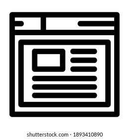 browser icon or logo isolated sign symbol vector illustration - high quality black style vector icons
