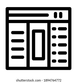 browser icon or logo isolated sign symbol vector illustration - high quality black style vector icons
