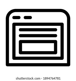 browser icon or logo isolated sign symbol vector illustration - high quality black style vector icons
