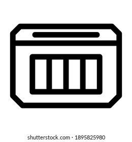 icono de navegador o logotipo símbolo de signo aislado ilustración vectorial - iconos vectoriales de estilo negro de alta calidad
