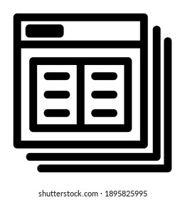 browser icon or logo isolated sign symbol vector illustration - high quality black style vector icons
