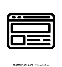 browser icon or logo isolated sign symbol vector illustration - high quality black style vector icons
