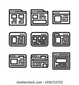browser icon or logo isolated sign symbol vector illustration - Collection of high quality black style vector icons
