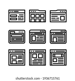 icono del navegador o logotipo símbolo de signo aislado ilustración vectorial - Colección de iconos vectoriales de estilo negro de alta calidad
