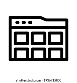 browser icon or logo isolated sign symbol vector illustration - high quality black style vector icons
