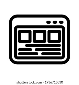 browser icon or logo isolated sign symbol vector illustration - high quality black style vector icons
