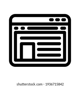 browser icon or logo isolated sign symbol vector illustration - high quality black style vector icons
