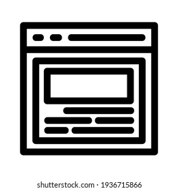icono de navegador o logotipo símbolo de signo aislado ilustración vectorial - iconos vectoriales de estilo negro de alta calidad
