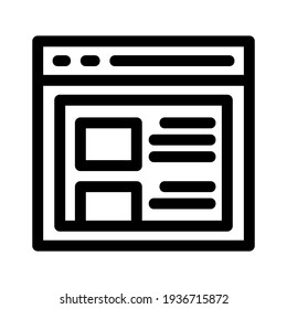 icono de navegador o logotipo símbolo de signo aislado ilustración vectorial - iconos vectoriales de estilo negro de alta calidad
