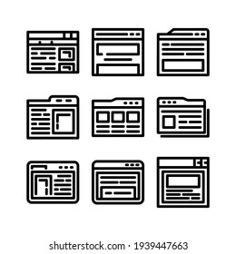 icono del navegador o logotipo símbolo de signo aislado ilustración vectorial - Colección de iconos vectoriales de estilo negro de alta calidad
